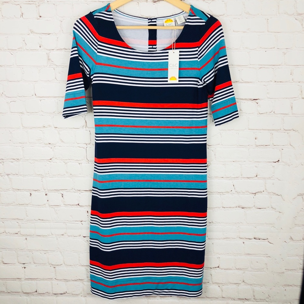 C&C CALIFORNIA Striped Dress! Size XS NWT!